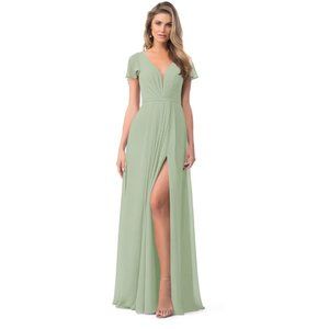 Azazie Reverie Dress in Dusty Sage (Size 4)
